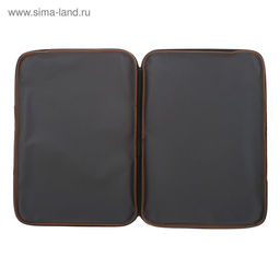 Папка для черчения и рисунков А3, 470×350×20 мм с ручками, текстильная, фактура «песок» 600D, Calligrata, серая