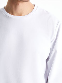 Bisiklet Yaka Uzun Kollu Erkek Sweatshirt - Waikiki фото 3