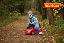 Каталка-автомобиль SuperCar №1 со звуковым сигналом (красная) - Полесье фото 11