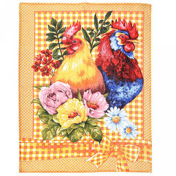 Салфетка хозяйственная 50х60см "Домашнее хозяйство", набор 3шт, вафельное полотно, хлопок 100%, плотность 245г/м2, на картоне, "Домашняя мода" (Россия)