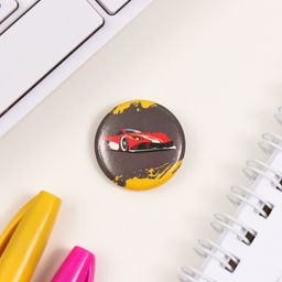 Набор значков на одежду, рюкзак, сумку Гонки, 3 шт., d=25 мм, закатные, 7?7 см