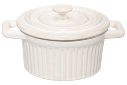 Форма для запекания с крышкой 200 мл 14.3*10.3*8.2 см "Традиция" круглая молочный белый