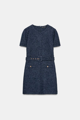 STRUCTURED DRESS WITH BELT - Zara фото 5