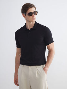 Polo Yaka Penye Erkek Ti??rt