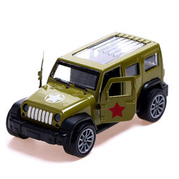 Машинка металлическая «Армия», 1:48, инерция, открываются двери, цвет зелёный