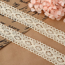 Кружево вязаное, 25 мм, 15±1 м, бежевое