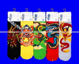 Цена за 5 пар. 5 ПАР - Носки универсальные ЦВЕТНЫЕ Символ 2024 года арт. 1157 размер 36-41 (фактически 36-41) - Amigobs фото 2