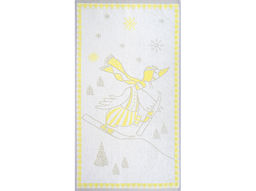 6с103.412ж1 Гусь-лыжник(лимонно-серый) Полотенце махровое 50х90см