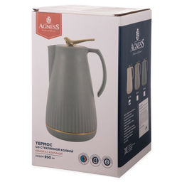 ТЕРМОС СО СТЕКЛЯННОЙ КОЛБОЙ, 950 МЛ, КРЫШКА С КЛАПАНОМ