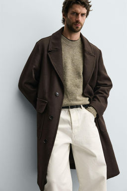 RELAXED FIT WOOL COAT