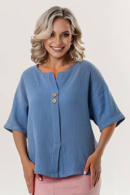 Блузка 4292/03/Джинсовый - Rise фото 5