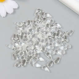 Цена за 2 шт. Бусины для творчества пластик «Кристалл-капля» набор 20 г 0.6×0.6×1.3 см
