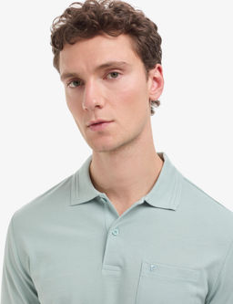 Koyu Mint Regular Fit %100 Pamuk K_vr_lmaz Polo Yaka Basic Ti__rt