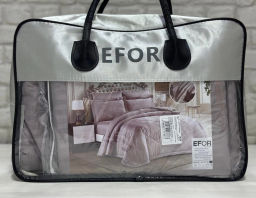 КПБ EFOR PREMIUM SATIN LEYLAK с одеялом сиреневый евро