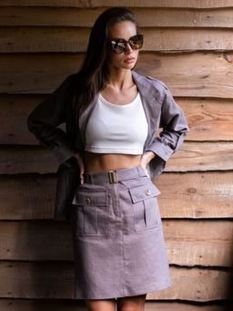 Юбка мини льняная - Stilla фото 6