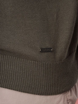 Джемпер мужской с воротником поло GREG G128-AC435 (хаки)  фото 3