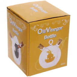 Бутылка стеклянная для специй 350мл "Хай-Тек" с пробковой крышкой, шарик