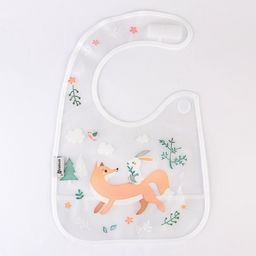 Нагрудник для кормления Крошка Я «Baby of nature» непромокаемый на липучке, с карманом