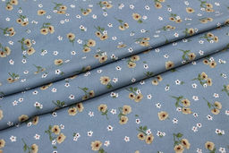 Штапель Алетта цв.лазурно-серый, ш.1.45м, вискоза-100%, 100гр/м.кв - Купава фото 11