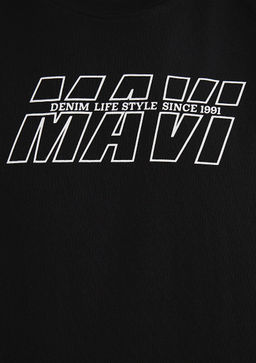 Mavi Bask?l? Siyah Tisort  фото 6