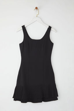 TRENDYOLMILLA Siyah Duz Piliseli Mini Dokuma Elbise TWOSS25EL00753  фото 11