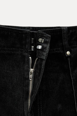 ZW COLLECTION WIDE-LEG HIGH-WAIST FLOCKED JEANS - Zara фото 10