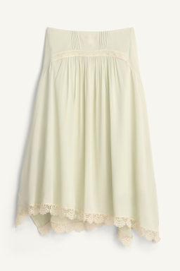 FALDA VOLANTES ENCAJE LIMITED EDITION / Verde claro - Zara фото 4