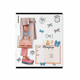 Цена за 10 шт. Тетрадь школьная ученическая ErichKrause Fashion Girl, 24 листа, линейка, выборочный УФ-лак с глиттером (в плёнке по 10 шт.)_MIX-PACK фото 7