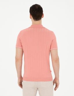 K_rm_z_ Slim Fit D__meli Polo Yaka Triko Ti__rt