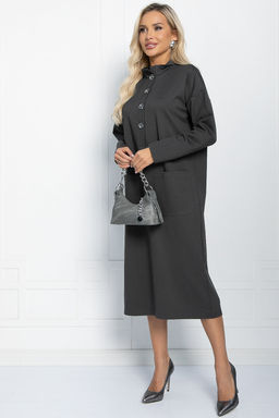 Платье Стильная осень (серое) П11436 - Lt collection фото 4