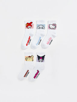Hello Kitty Desenli K?z ?ocuk Soket ?orap 5li