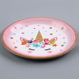 Тарелка бумажная «Единорожка», со звёздами, в наборе 6 шт.