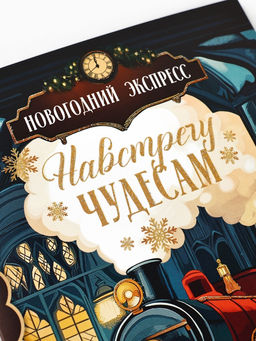 Цена за 10 шт. Открытка «Навстречу новогодним чудесам», глиттер, 12×18 см