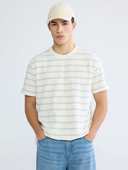 Bisiklet Yaka ?izgili Pike Erkek Ti??rt