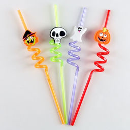 Трубочки для коктейля Монстрики, в наборе 4 штуки