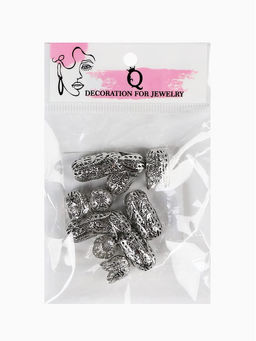 Цена за 2 шт. Шапочки для бусин (набор 20 шт.), СМ-051, 11?12 мм, цвет серебро