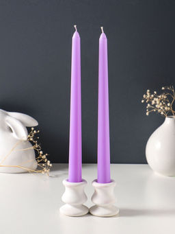 Цена за 2 шт. Свеча античная 25 см (набор 2 шт) 58 гр, 7 ч, цв. лаванда