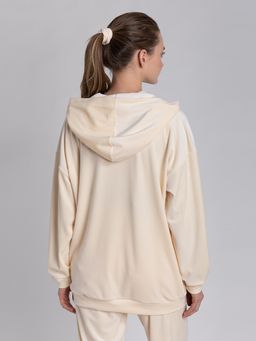 Костюм из велюра с удлиненным худи и брюками-палаццо - Tantino фото 6