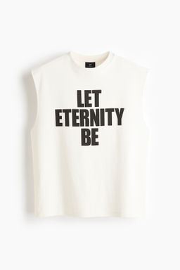 Camiseta sin mangas en algod?n Relaxed Fit