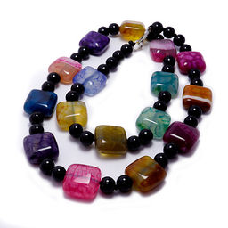 Бусы из камня MIX агат привлечение новых источников дохода