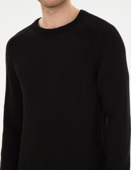 Siyah Slim Fit Bisiklet Yaka Triko Kazak - Pierre cardin фото 7