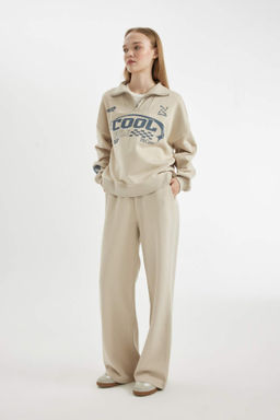 Coool Wide Leg Genis Bol Paca Esofman Alt? Beli Lastikli Bagc?kl? Cepli Basic Duz - Defacto фото 3