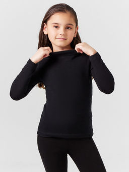 Черный джемпер из египетского хлопка для девочек - Mark formelle фото 3