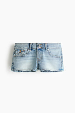 Minishorts denim de talle bajo