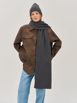 Шарф хлопковый "Графит"