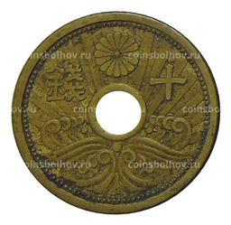Монета 10 сен 1940 года Япония