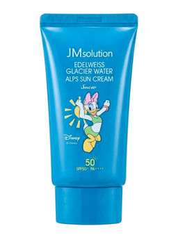 Jmsolution Охлаждающий солнцезащитный крем / Edelweiss Glacier Water Alps Moist Suncream Snow SPF50+/PA++++ Disney Daisy Duck, 50 мл