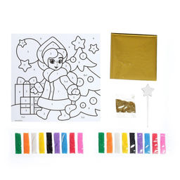 Сияющая фреска Снегурочка и новогодняя ёлочка - Школа талантов фото 5