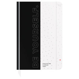 Ежедневник BG недатир. А5 136л. "Minimal. B&W" (DuA5_64351) глянцевая ламинация, тиснение фольгой