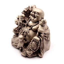 Хотей с детьми Счастливая гармоничная процветающая и веселая жизнь 12-15см ХРУПКОЕ